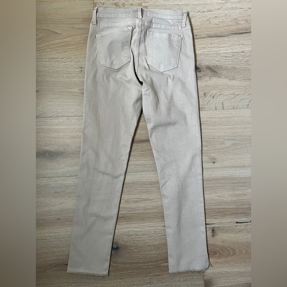 NWOT Flying Monkey Beige Stretch Skinny Raw Hem Lyocel/Cotton Pants Sz 25 *E1 - Picture 2 of 3
